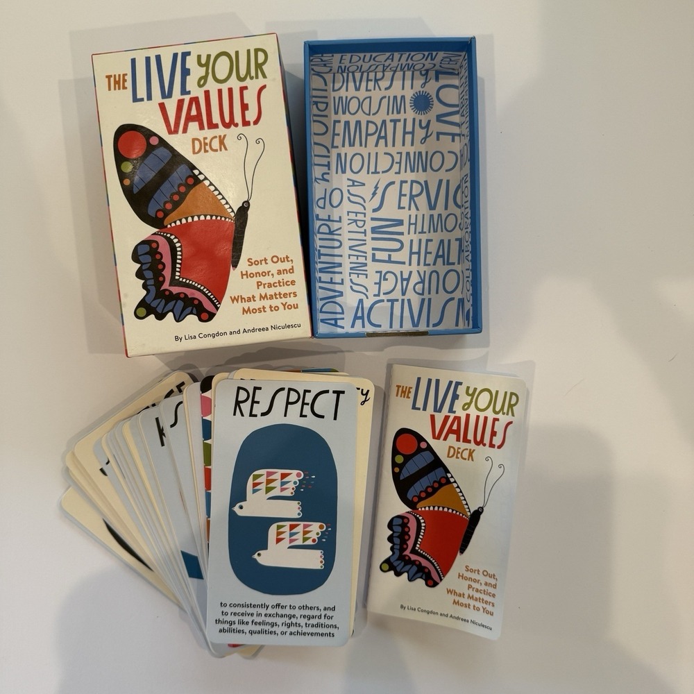 The Live Your Values Deck Lisa Congdon Chronicle Books 2021 Complete 78 Cards